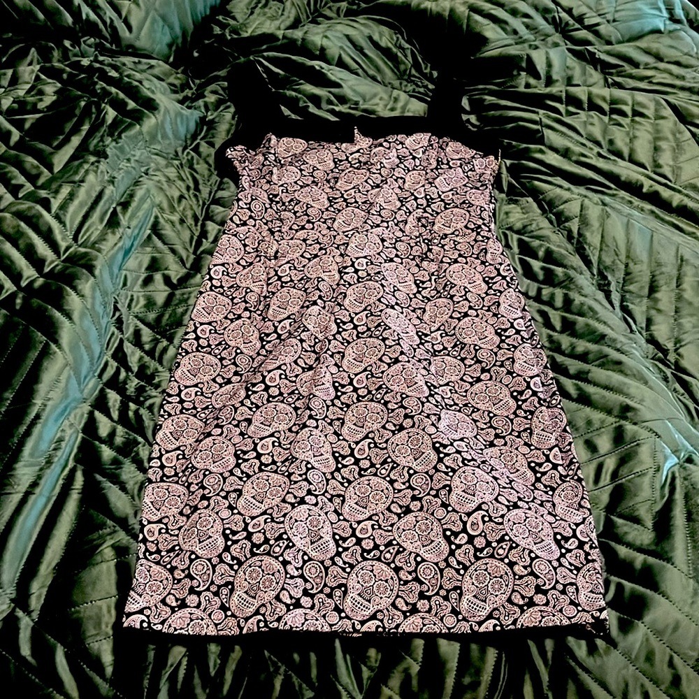 Black and White Día De Los Muertos Dress